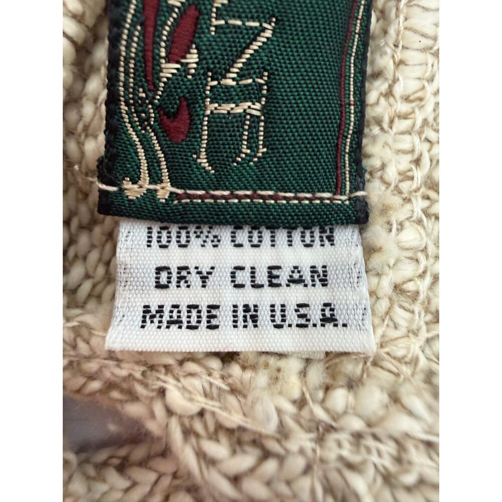 Vintage Cullinane Thistle Botanical Sweater Vest Medium 100% Cotton USA - Picture 4 of 7